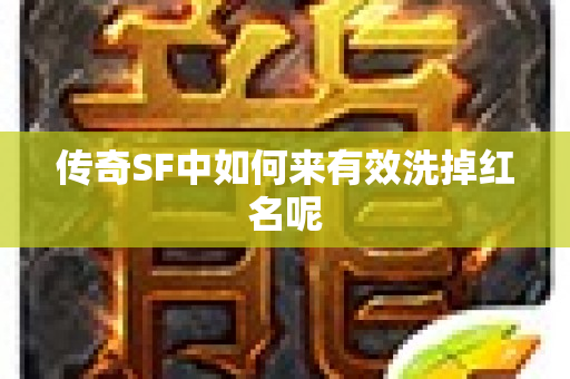 传奇SF中如何来有效洗掉红名呢-图1