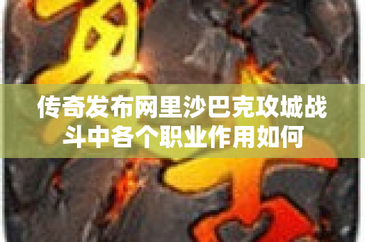 传奇发布网里沙巴克攻城战斗中各个职业作用如何